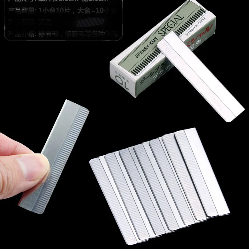 

40pcs/lot Stainless Steel Eyebrow Trimmer Makeup Knife Woman Men Hair Removal Grooming Shaping Shaver Eye Brow Trimmer Blades