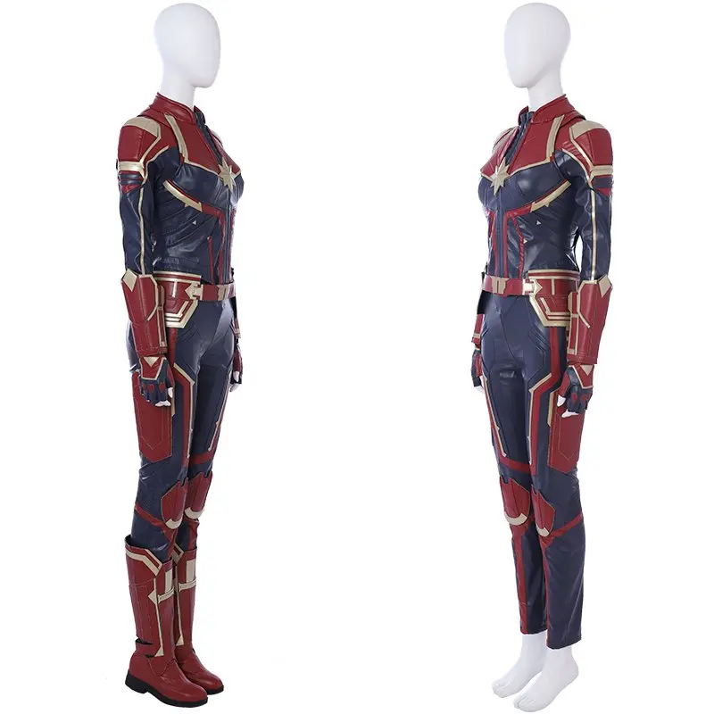  Captain Marvel Cosplay Costume Carol Danvers Superhero Halloween Costumes Ms. Marvel Jumpsuit Cospl