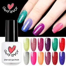 Gelfavor 7 мл Радуга Цвет серии ногтей гель Soak Off длительный гель Лаки нужно УФ светодиодный лак для ногтей маникюр лак