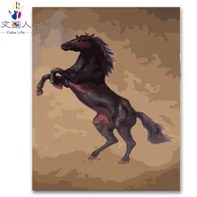 Животные лошадь diy цифровая картина маслом по номерам ручной работы для гостиной Декор стены искусство картина Раскраска по номерам наборы рамка