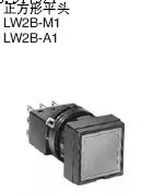 

[ZOB] Gold Contact LW2B-M1C2V Japan idec and spring 22mm button switch reset hole Square Flush --10pcs/lot