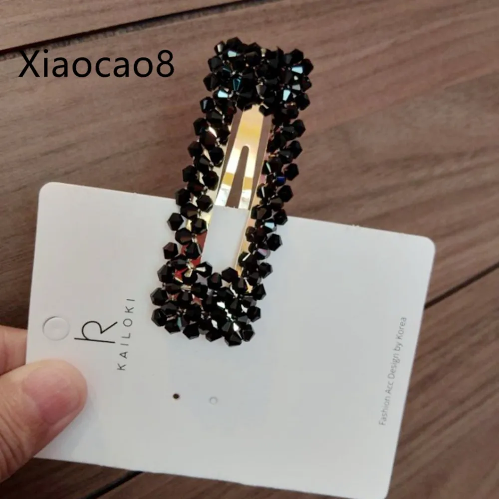 

1 Piece Crystal Hair Clips for Women Handmade Hair Accessories Fashion Femme Hairpins Korean Style BB Hairclips Girls Barrette
