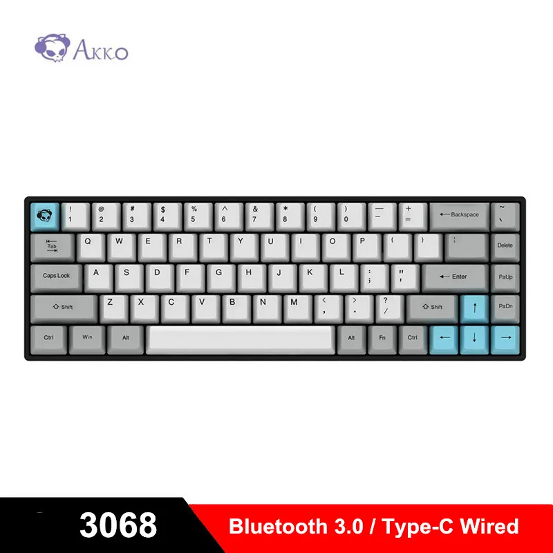 

AKKO 3068 Gaming Mechanical Keyboard Wireless Bluetooth Wired Type-C Connection Cherry Switch 68 Keys for IOS Windows Android