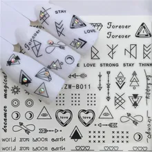 Water Nail Stickers Rabbit Triangle Dandelion Skeleton Water Transfer Nail Art Decals Manicure Nail Decoration Stickers nail salon 1sheet new christmas design water transfer nail art stickers wraps decals diy nail decoration supplies sastz430