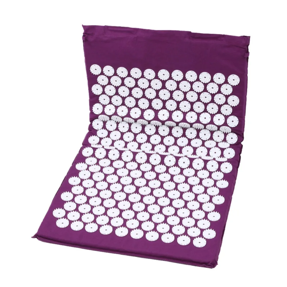 1pc Acupressure Massage Mat Relieve Stress Acupuncture Spike Yoga Mat for Back Foot Massage Pain Relief Massager Cushion Pillow