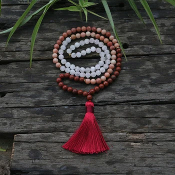 

100% 8mm, 6mm, 4mm, Natural Beads, Aventurine,Rose Quartz, JapaMala,Yoga Necklace, Spiritual Jewelry, Meditation, 108 Mala Bead