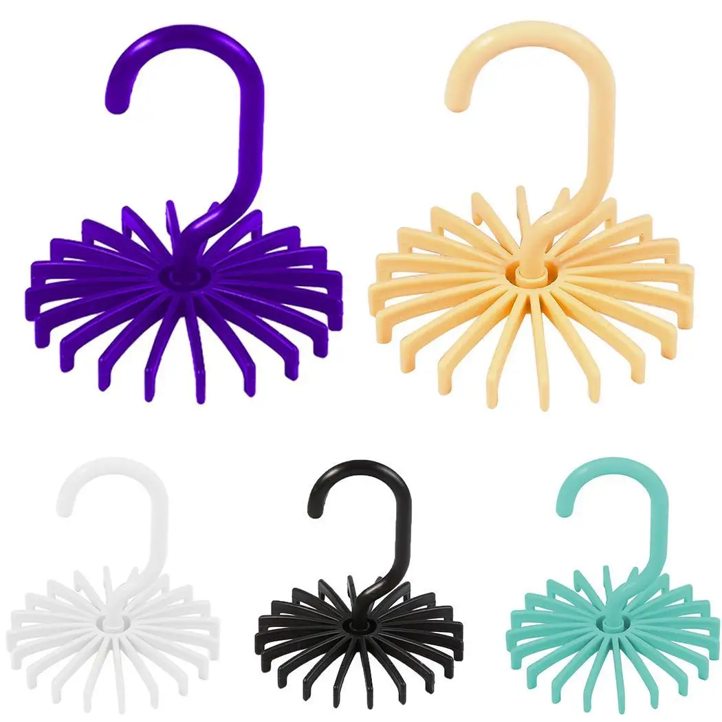 

360 Twirl Tie Rack Belt Hanger Holder Hook Indoor for Closet Organizer Storage