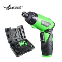LANNERET 3.6V Lithium-Ion Cordless Electric Screwdriver Household Multifunction Drill/Driver Power Gun Tools LED Light BMC