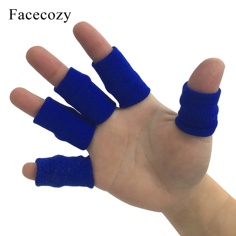 

Hot 5 pcs Finger Guard Basketball Volleyball Sports Fingers Joint Protect Wraps Men Women Finger Sleeves Elastic Fingers Bandage