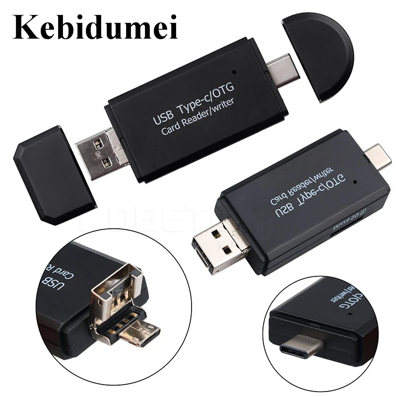 Kebidumei Универсальный 3 в 1 OTG TF/SD карта флэш накопитель высокоскоростной USB Для