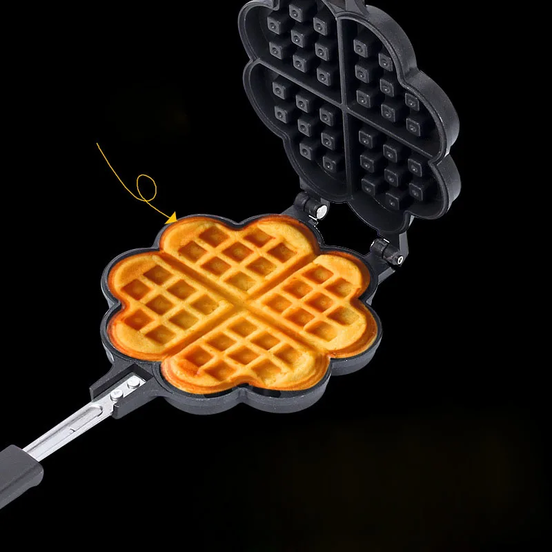  Household Heart Shape Non-stick Metal Waffle Maker Waffle Mould Cake Baking Pan Kitchen Baking Tool - 32880160843