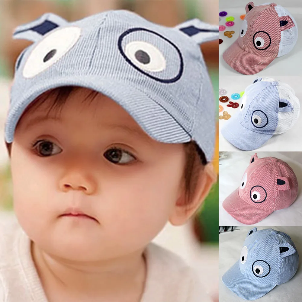 Visor Dog Beret hat Sun Stripe Cap kids boys baseball caps summer jean