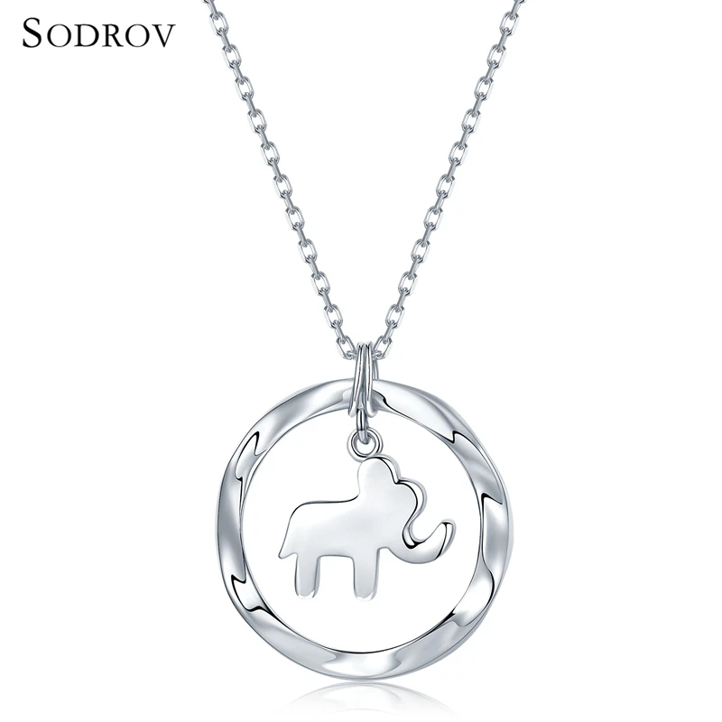 

925 Sterling Silver Elephant Pendant Necklace Simple and Romantic Style Fine Jewelry Valentine's Gift joyas de plata 925 N018