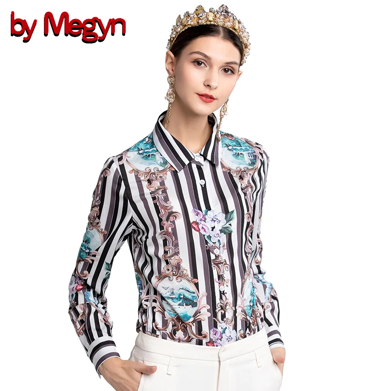 

by Megyn blusas femininas 2019 summer new womens tops blouses long sleeve print shirts blouses plus size 3xl blouse femme