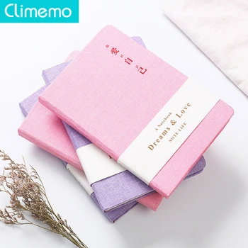 

climemo notebook,Creative Handbook A5 is a pink fairy girl's notebook with fresh cloth and thicker notebook for students