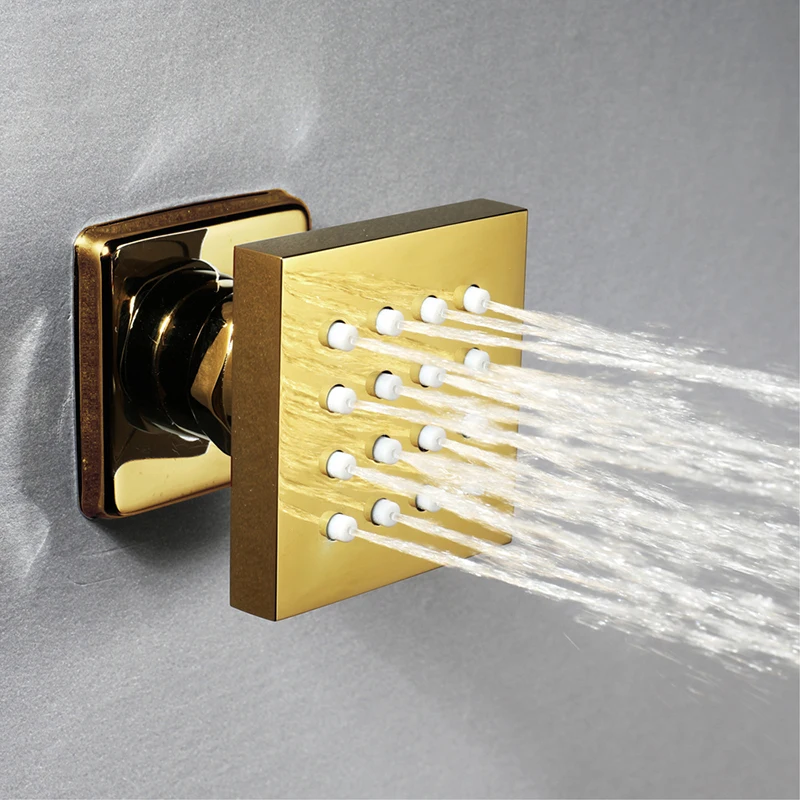 quyanre wanfan gappo golden shower faucet set 6pcs massage spa jets 3-way mixer tap bathroom shower faucet set kit2