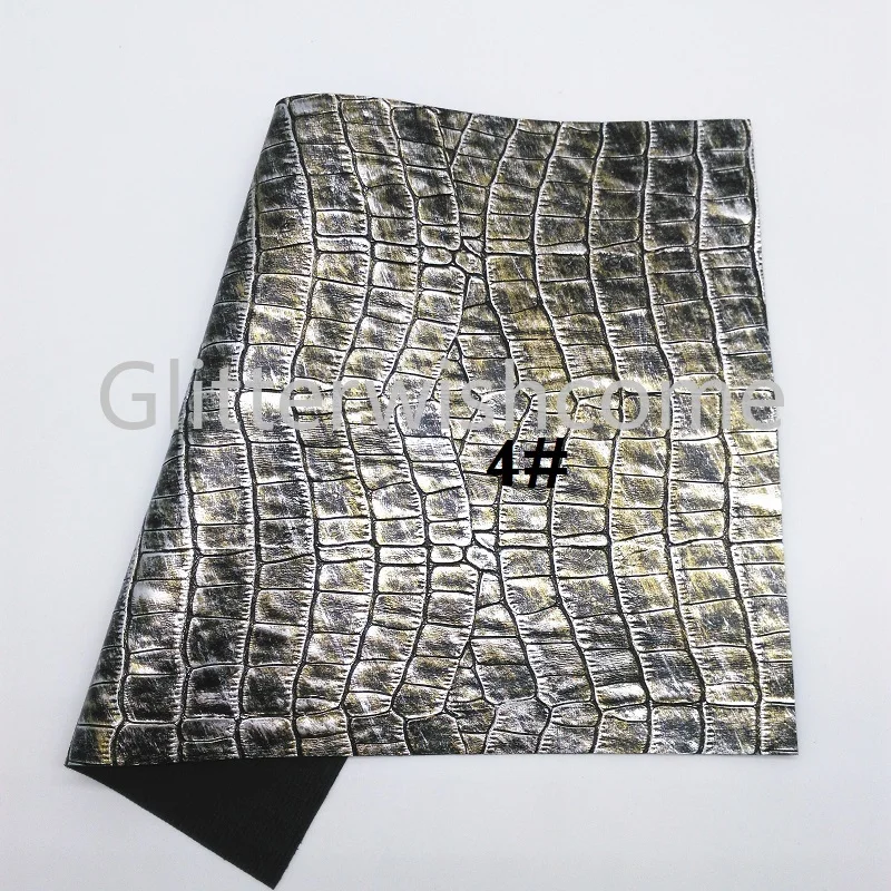 Glitterwishcome 21X29 см A4 размер винил для бантов тисненый крокодиловый винтажный кожаный Fabirc искусственная кожа листы для бантов, GM306A