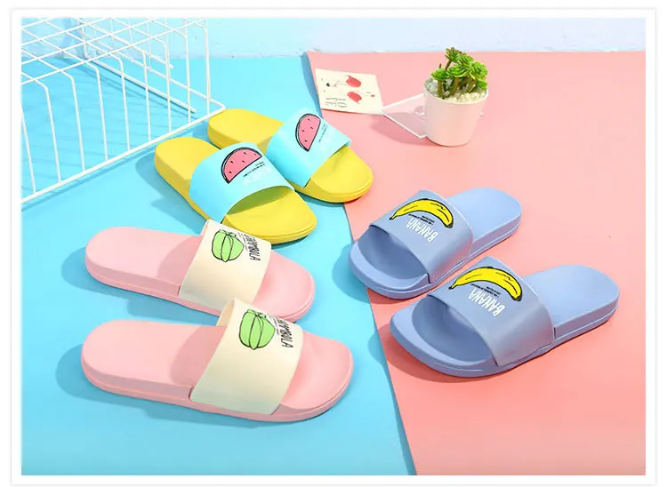 ALL YIXIE Women Slippers Fashion Summer lovely Ladies Casual Slip On Fruit jelly Beach Flip Flops Slides Woman Indoor Shoes