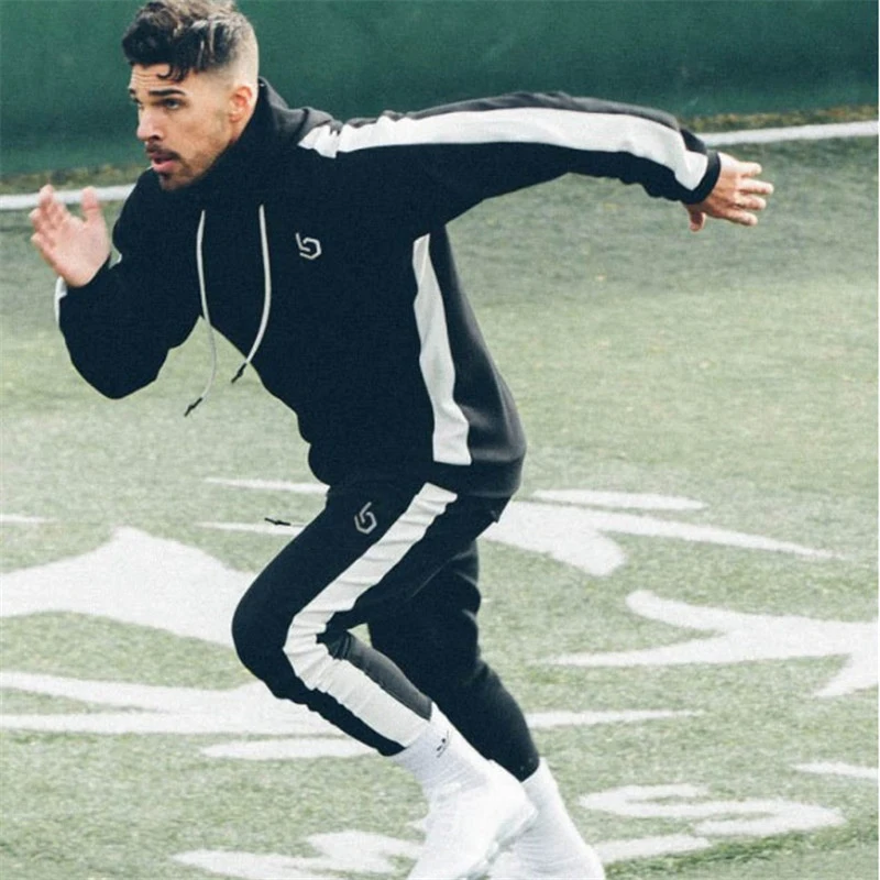 men Sport Suit Gym Sports Tracksuits-7