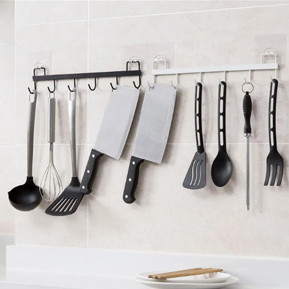Adeeing Free Punching Hook Metal Strong Adhesive Long Multiple Hooks Kitchen Bathroom Wall Decoration huismerk kopen in de aanbieding Adeeing Free Punching Hook Metal Strong Adhesive Long Multiple Hooks Kitchen Bathroom Wall Decoration huismerk kopen in de aanbieding