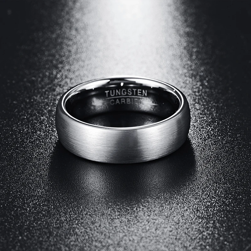 Nuncad Вольфрам карбида отполированное кольцо свадебное вольфрамовое кольцо ювелирные изделия для Для мужчин 7 мм Ширина Размеры, 7, 8, 9, 10, 11, 12 лет