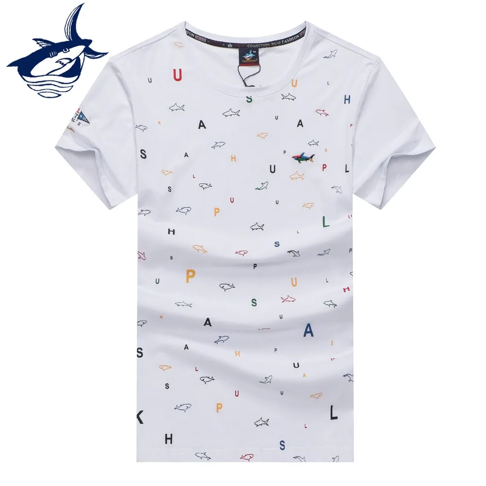 

T-shirt men's cotton high quality brand Tace & Shark t shirt men camiseta hombre embroidery t shirt homme tshirts plus size 3XL