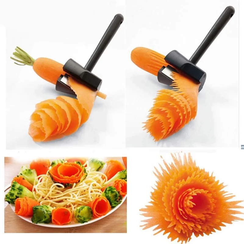 

Vegetable Cutter Plastic Spiral Slicers Peeler Fruits Device Kitchen Gadget Accessories Cooking Tool Kitchen Tool C1154 b
