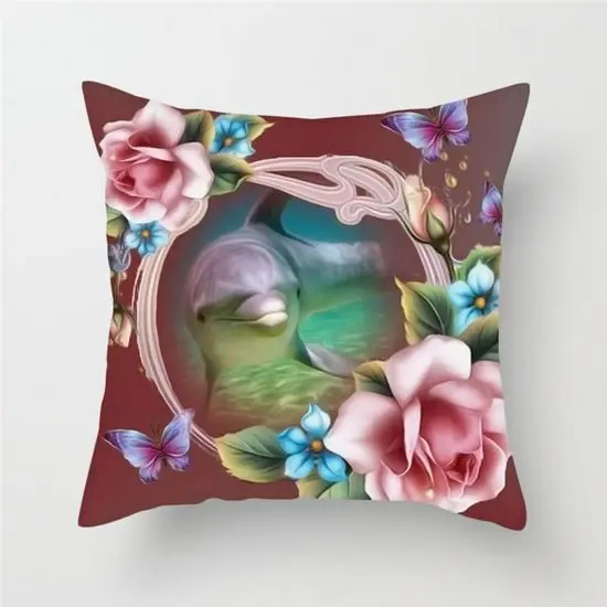 Fuwatacchi чехол для подушки с цветком, разноцветные розовые подушки с подсолнухом, чехол для автомобиля, дома, гостиной, декоративная наволочка, новинка - Цвет: PC05113