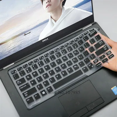 Силиконовая пленка для ноутбука протектор для Dell Latitude 3340 E3340 5480 5490 E5490 E5491 E5450 E5470 E7450 E7470 7480 E7480 7490 - Цвет: Black