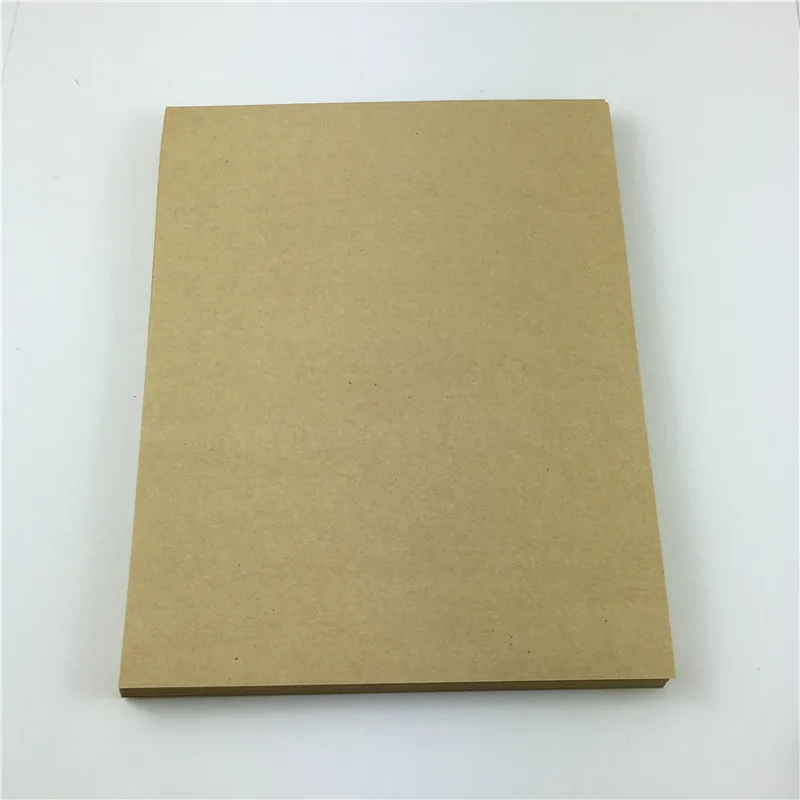 

12Pcs A4 Paper Shape Brown Kraft Blank Paper Sticker Labels Accept Custom Logo For Book/Box/Bags/Cover Self-adhesive Stickers