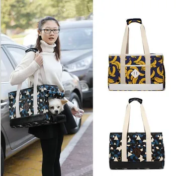 

Brand New Pet Dog Canvas Carrier Portable Sailor pattern Puppy Outdoor Bag Top Quality Breathable Handbags For Cat