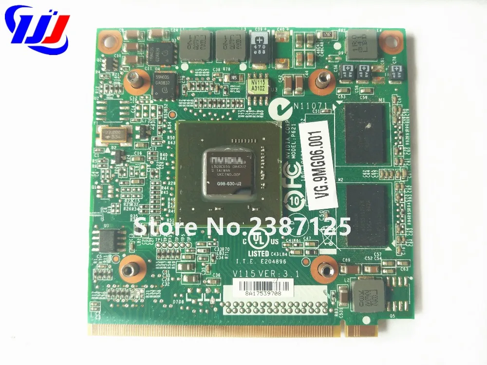 

For A c er A spire 5520G 6930G 7720G 4630G 7730G Laptop n Vidia GeForce 9300M GS G98-630-U2 DDR2 256MB MXM II Graphic Video Card