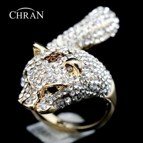 Chran Unique Animal Style Rhodium Plated Ladies Jewelry Wholesale Exquisite Charming Snail Shape Crystal Rings for Women