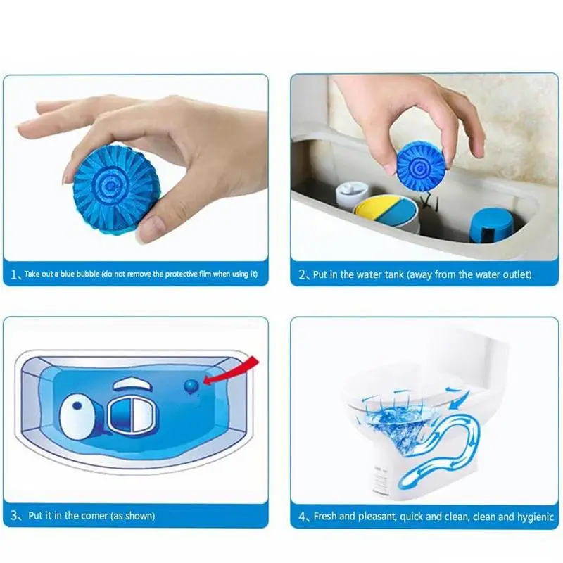 10 шт синий туалетный грязеотталкивающий чистящее средство для очистки туалета, дезодорант для чистки туалета, очиститель для ванной комнаты