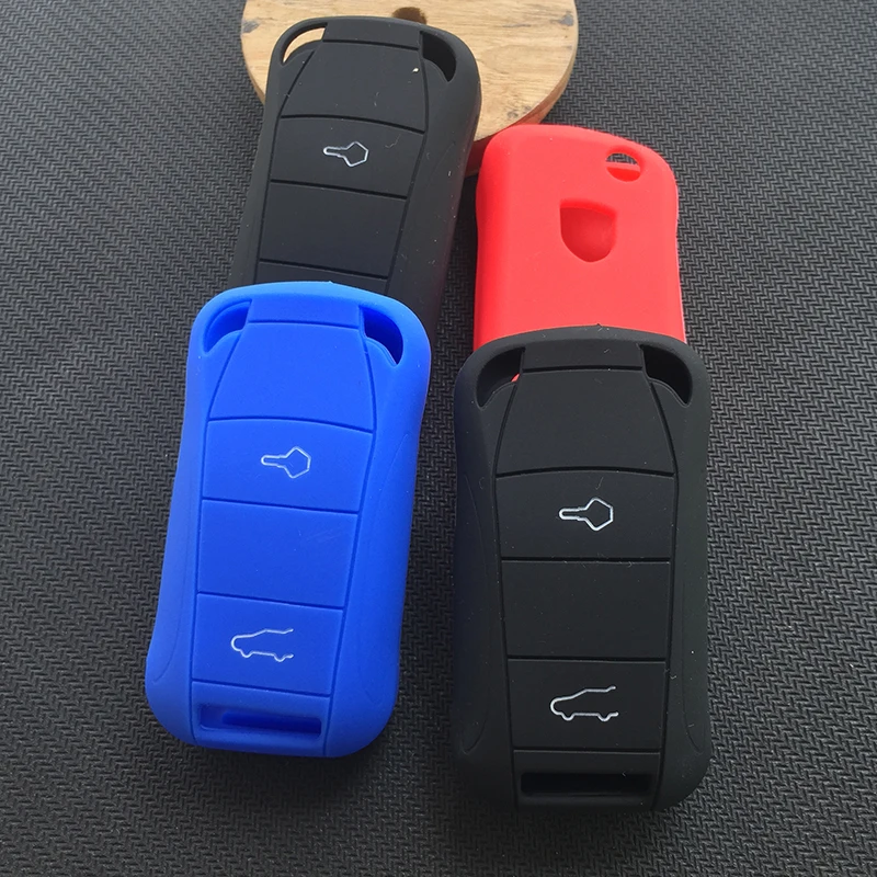 ZAD силиконовый резиновый чехол для автомобильных ключей, защитный комплект fob, чехол для Porsche Cayenne, 2 кнопки, автомобильные аксессуары