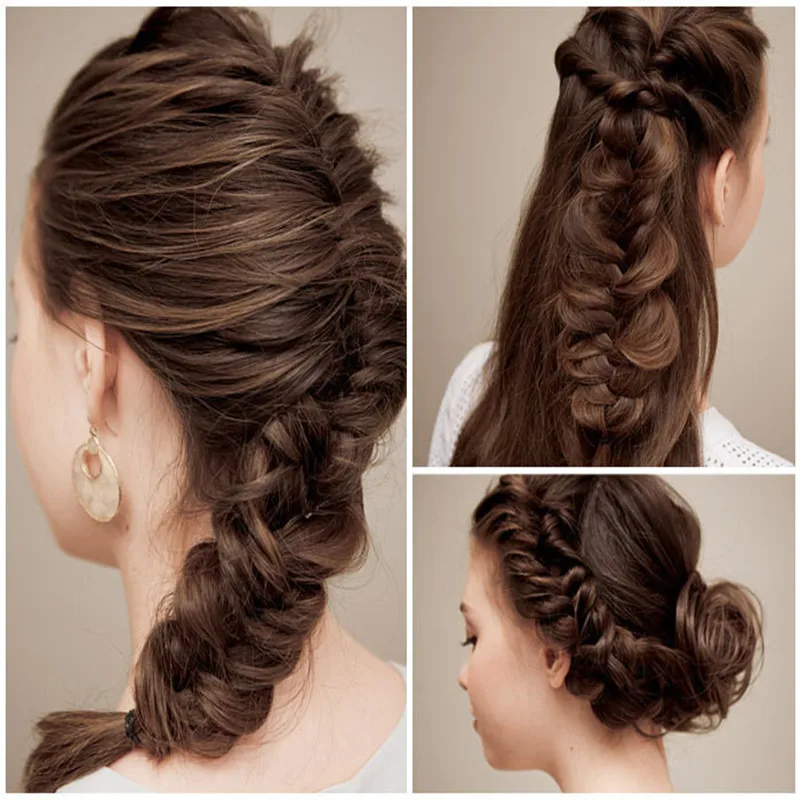 Fashion Lady French Magic Hair Braiding Fish Bond Waves Braider Tool Roller With Hair Twist Styling Bun Maker #763 Fashion Lady French Magic Hair Braiding Fish Bond Waves Braider Tool Roller With Hair Twist Styling Bun Maker #763