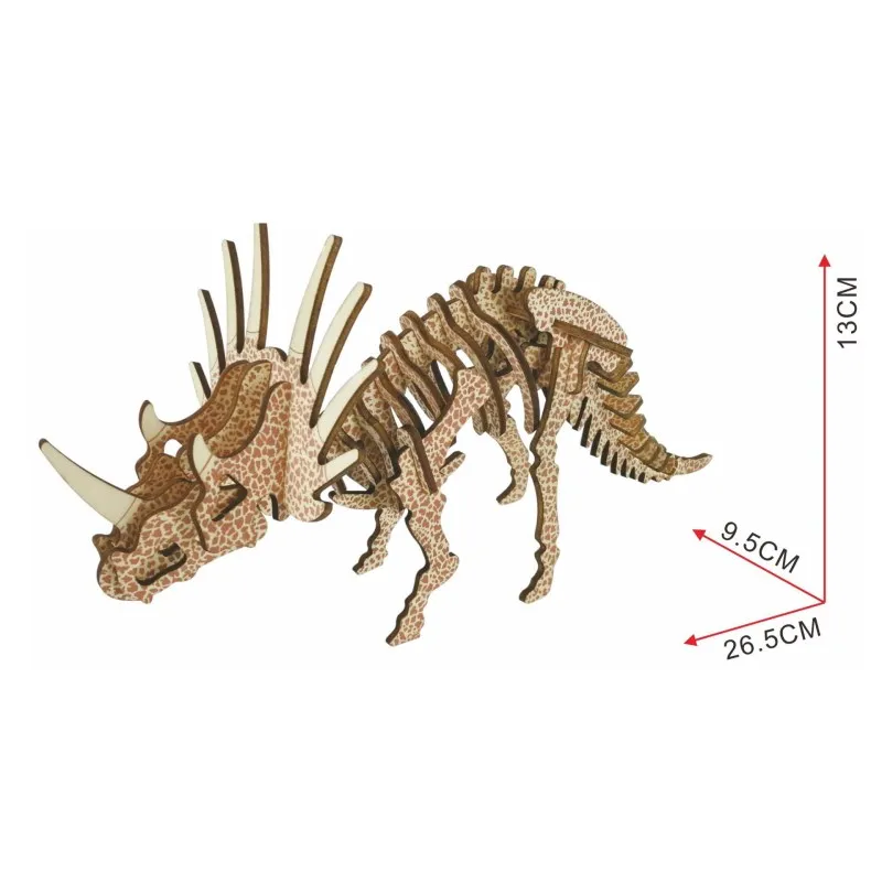 Деревянный 3D пазлы с героями мультфильмов, с изображением трицератопсов, динозавров животных модель творческий игры для мальчиков и девочек, образовательные хобби 3D головоломки игрушки
