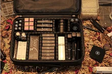 Professional Oxford Cosmetic case Large capacity makeup bag with division Portable adjustable organizer storage bag bolso mujer