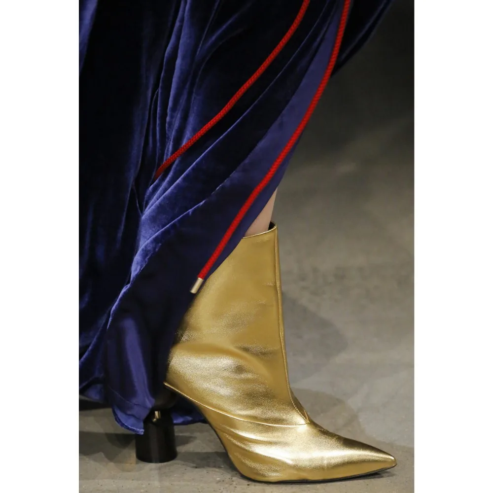 Bout Dipsloot gris Femme Dernière Designer Robe Talons Style Piste on Pointu pourpre La Femmes Étrange Noir Bottes Cheville Slip Haute blanc 2019 or Marque qS14OWqr