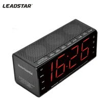 Беспроводная bluetooth колонка Leadstar fm радио часы с будильником и