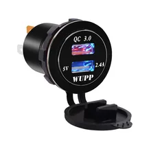 Алюминиевый сплав Быстрая зарядка QC 3,0 двойной USB зарядное устройство автомобильное зарядное устройство для мотоцикла Модификация аксессуары зарядное устройство адаптер