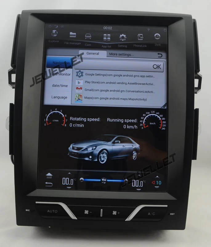 Sale 12.1" tesla style vertical screen android 6.0 Quad core 32G Car GPS radio Navigation for Toyota Mark X 2010-2014 8