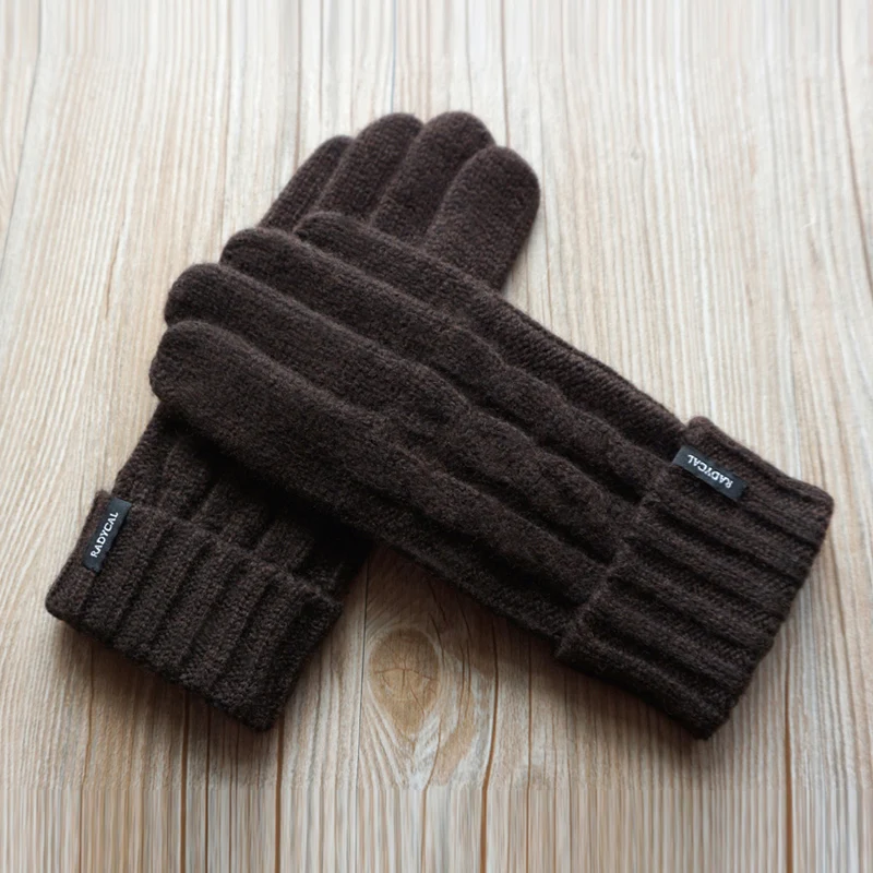 Высокое качество осень зима мужские вязаные перчатки мужские толстые теплые шерстяные перчатки мужские s варежки для вождения теплые уличные перчатки