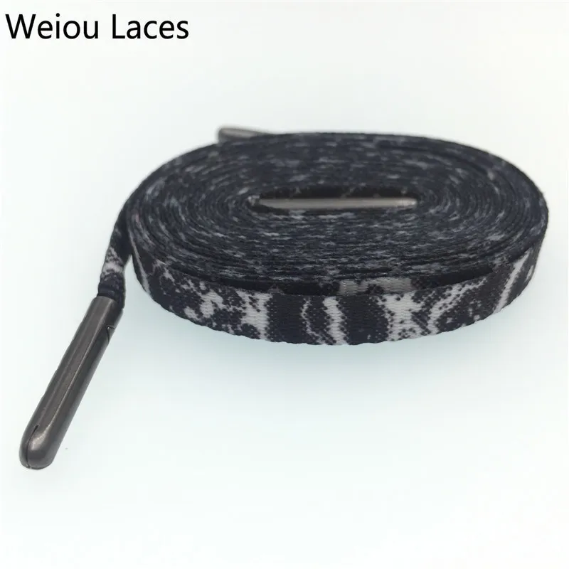 Wellace shoestring tops silk screen printing Flat Print shoelaces for dress shoes personalized replacement shoelaces 63''/160cm