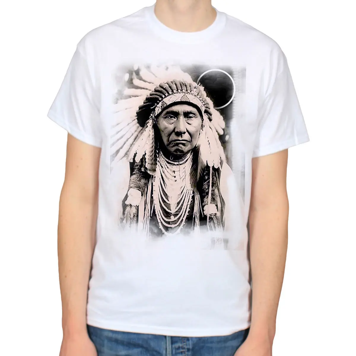 NATIVE AMERICAN INDIAN CHIEF HISTORY ILLUMINATI HIPSTER SCENE T SHIRT ...