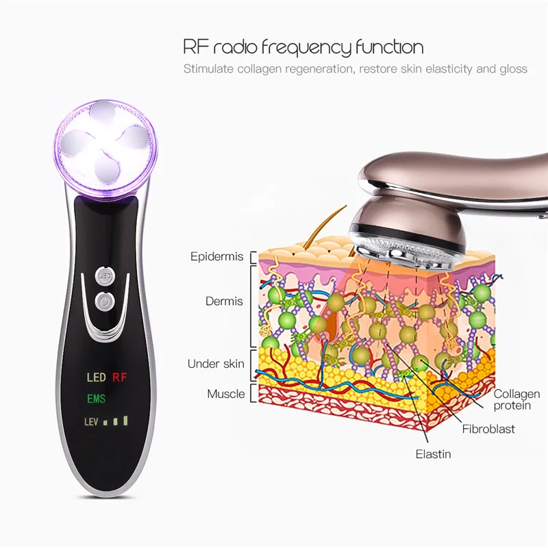 Мезотерапия ЭМС Электропорация RF радиочастотный светодиодный фотон подтягивающий кожу тугое удаление морщин уход за кожей Массажер леди красота