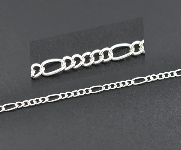 DoreenBeads сплав Серебристые цепи 7 5 мм x 3 (2/8 дюйма 1/8 дюйма) 4 2 (1/8 1 м новинка 2015 |