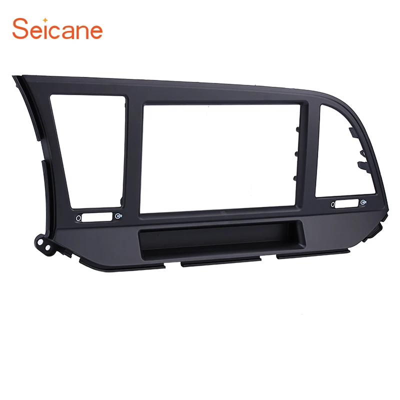 

Seicane Black 2Din Car Radio Fascia Frame Installation Dashboard Refitting Plate Panel For HYUNDAI ELANTRA LHD 2015