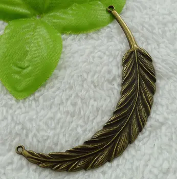 

28 pieces antique bronze leaves bookmarks 96x17mm #2421