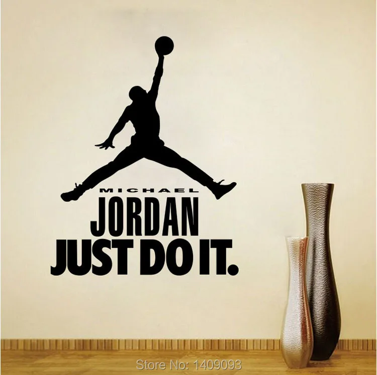 transmitir cebolla bomba Basketball Wall Sticker Michael Jordan Just Do It Wall Quotes For Boys  Bedroom Decoration DIY Vinyl Sticker Home Decor _ - AliExpress Mobile